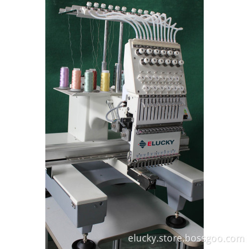 Commercial Single Head Computer Embroidery Machine for Cap, T-Shirt and Flat Embroidery with Touch Screen Computer